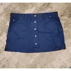 Abercrombie & Fitch Mini Skirt Size Medium Navy Preppy Y2K 90s Festival New